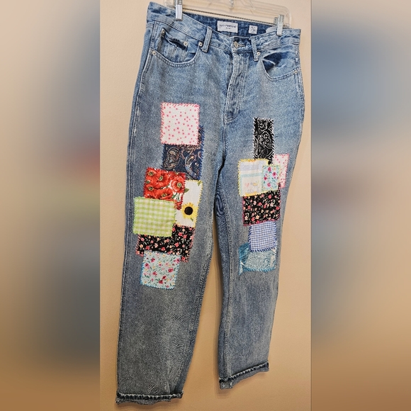 Lucky Brand Est.1990.Patched Jeans 12/31 Long,High-Rise90'   V-GRK - Picture 2 of 16
